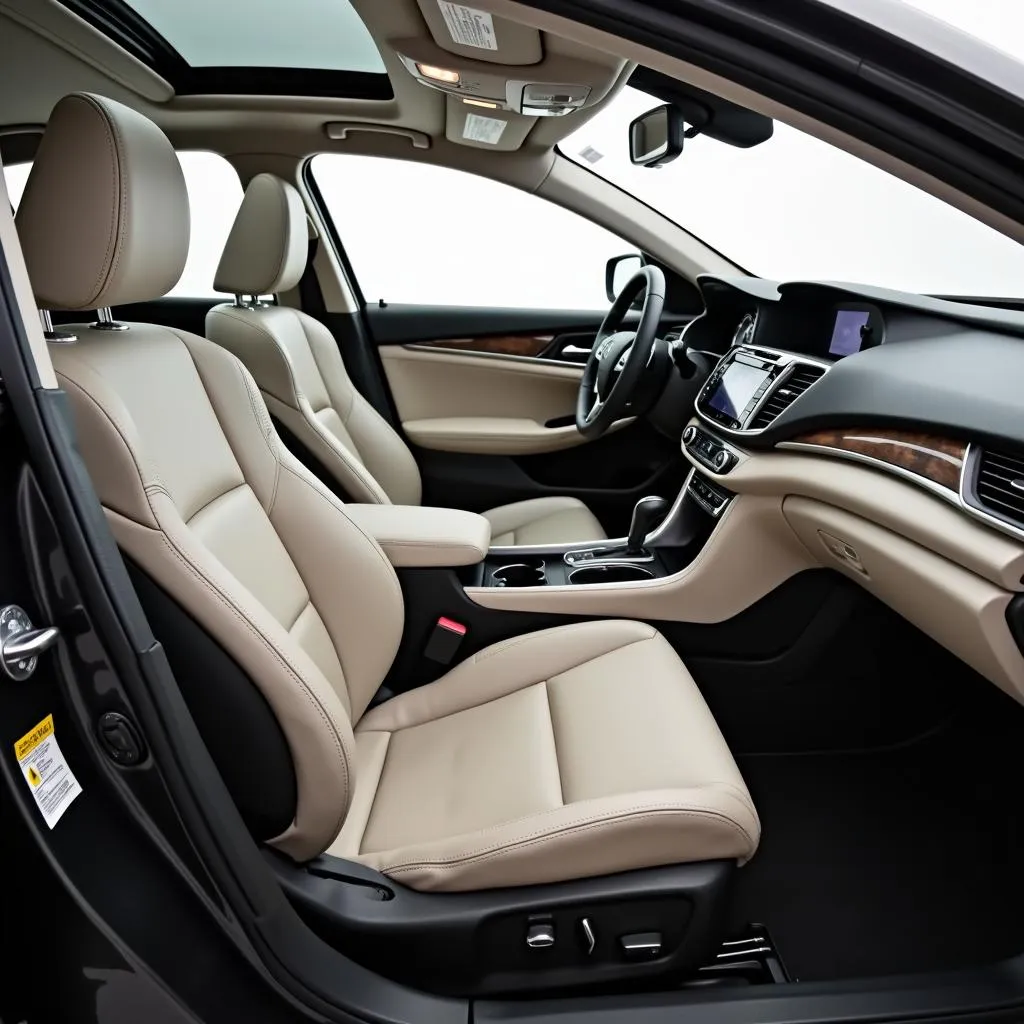 Spacious and luxurious interior of the 2017 Honda Accord Hybrid Touring