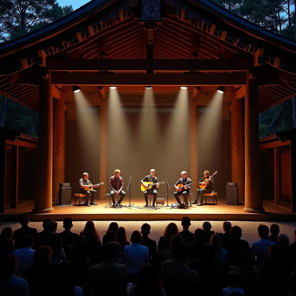 Above & Beyond performing at Kiyomizu-dera Temple in Kyoto