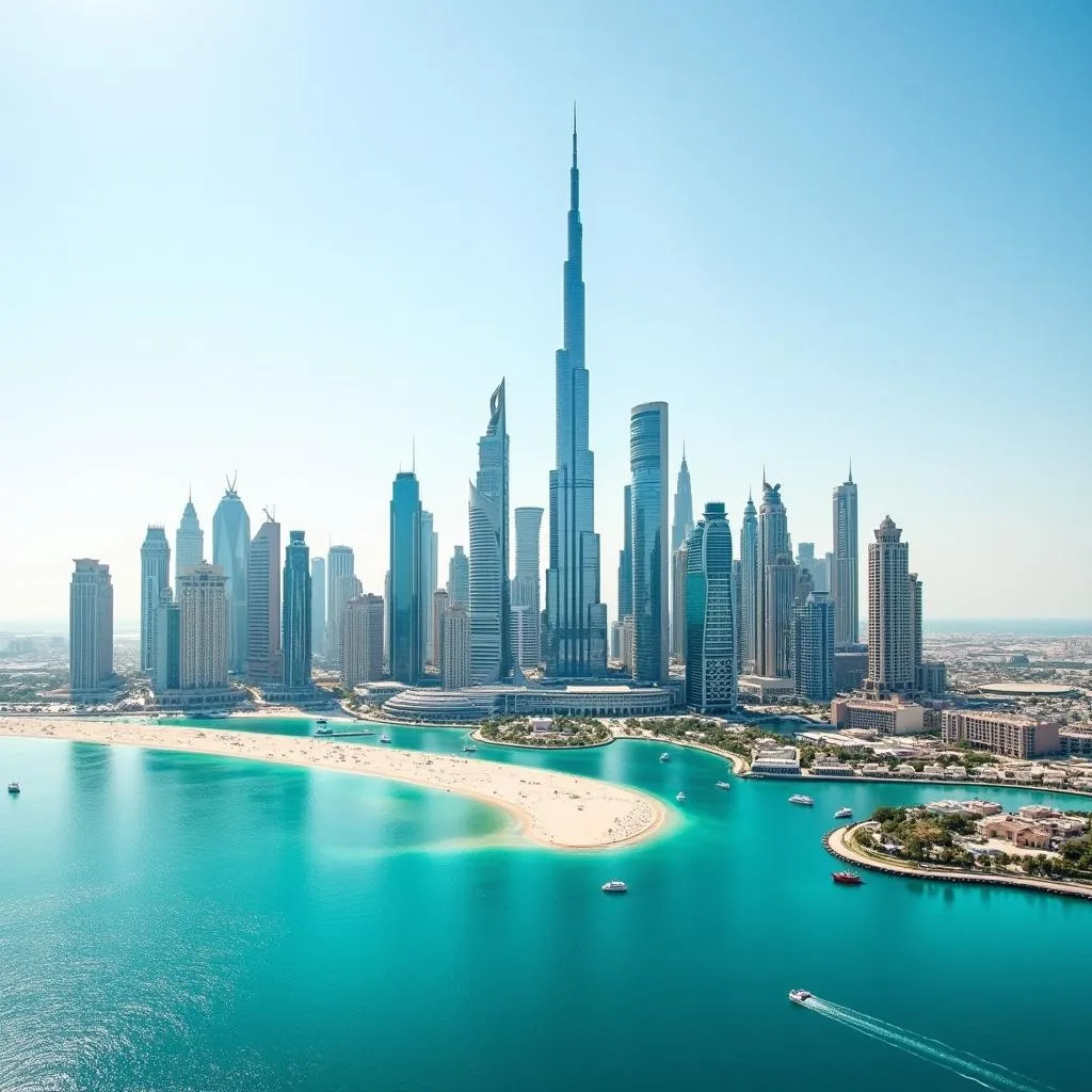 Panoramic view of the Abu Dhabi skyline