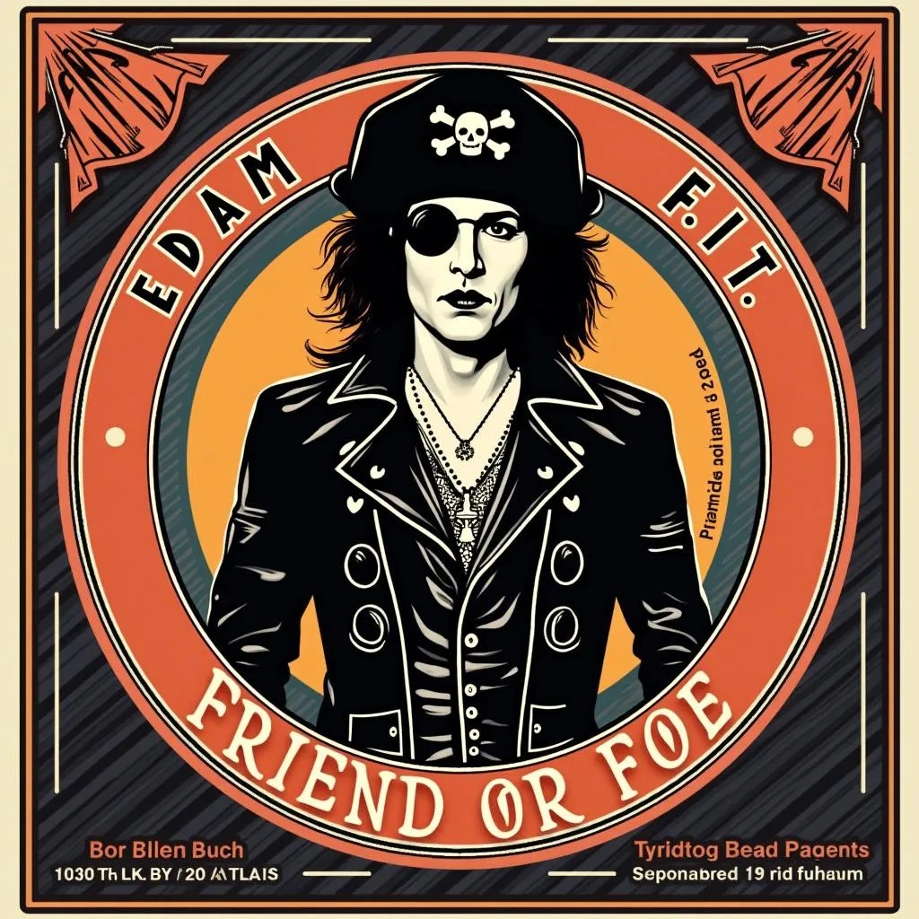 Adam Ant Friend or Foe tour poster