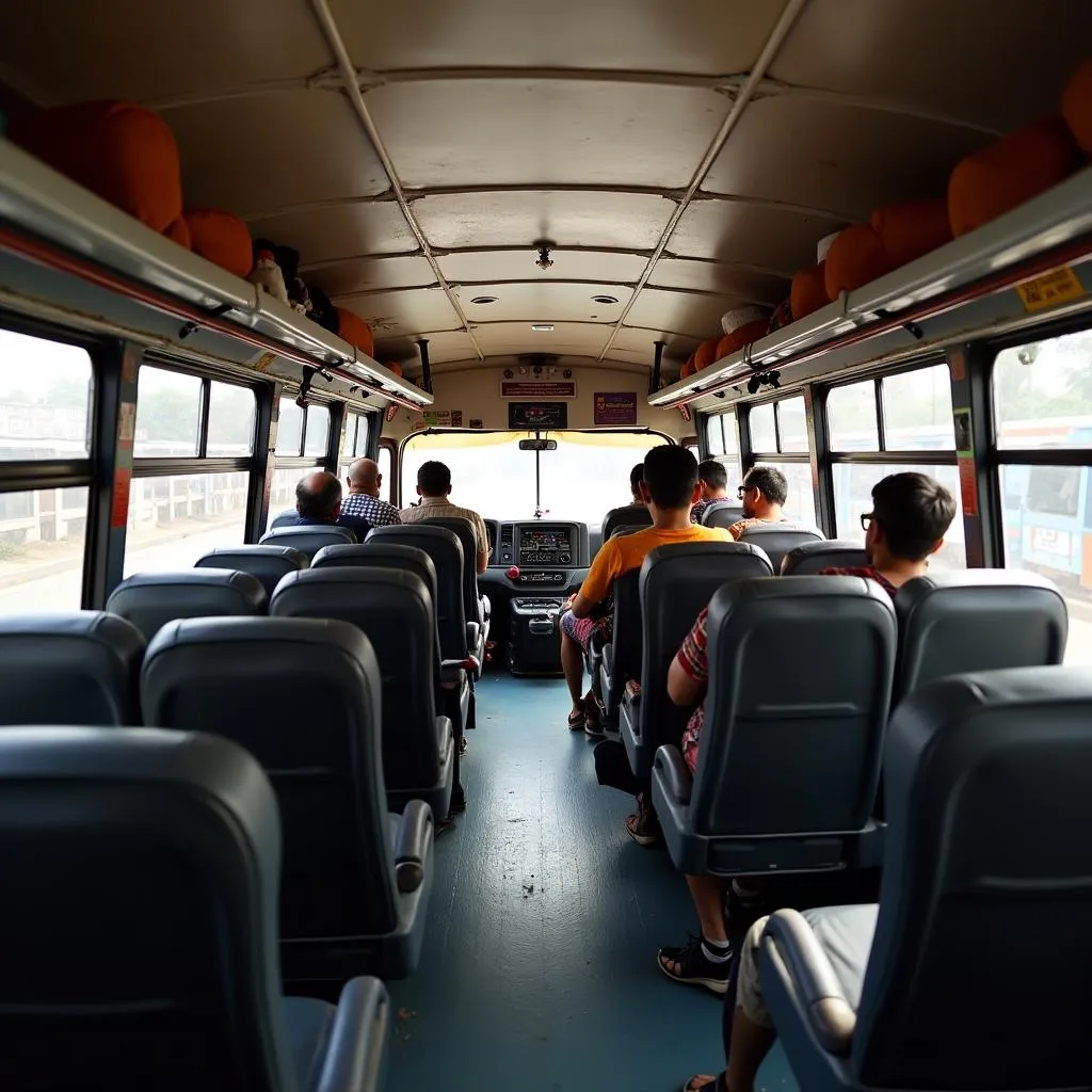 Inside an Agra City Bus