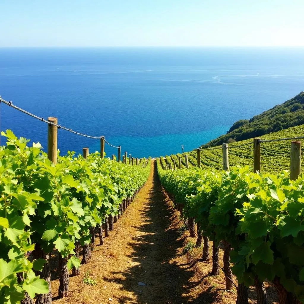 Vineyards overlooking the Amalfi Coast