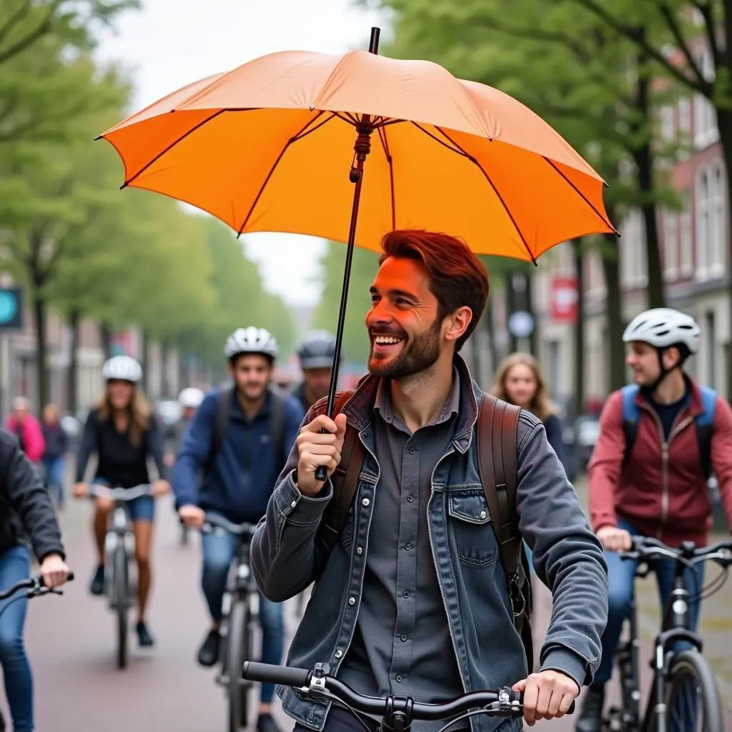 Amsterdam Bike Tour Guide Leading the Way