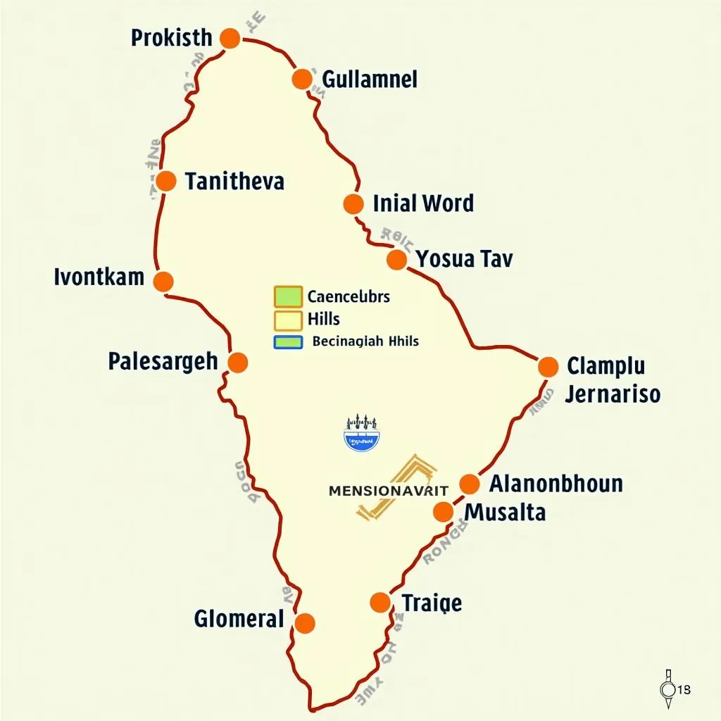 Map of Ananthagiri Hills