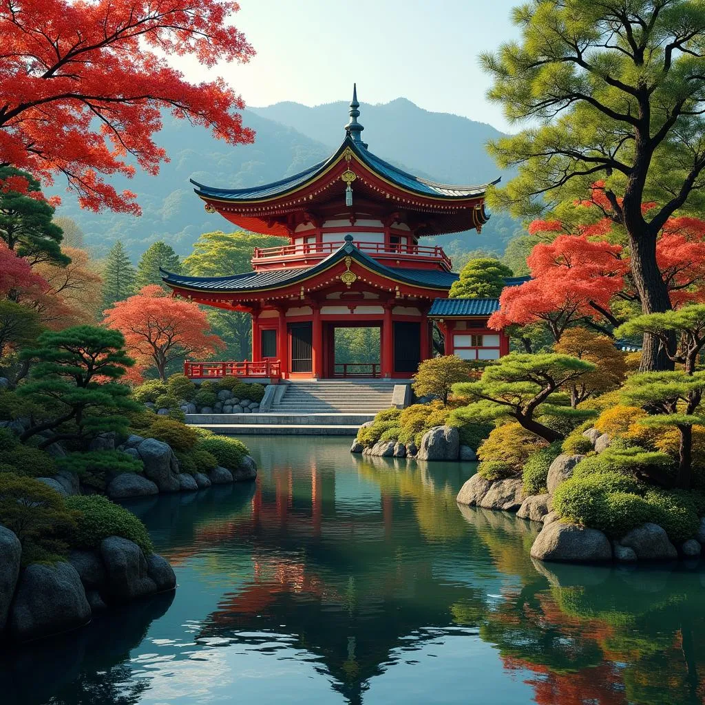 Ancient Japanese Temple Garden