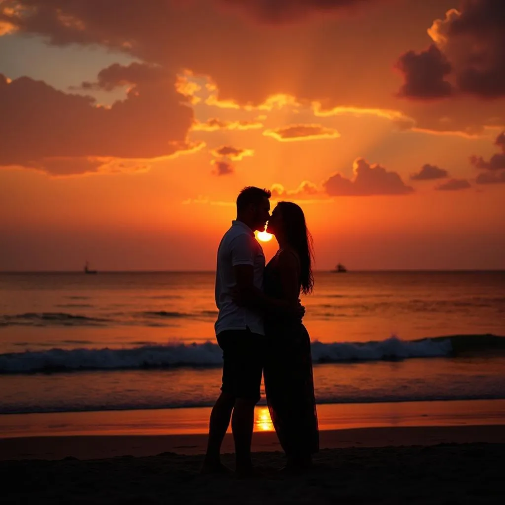 Couple Enjoying Sunset in the Andaman Islands