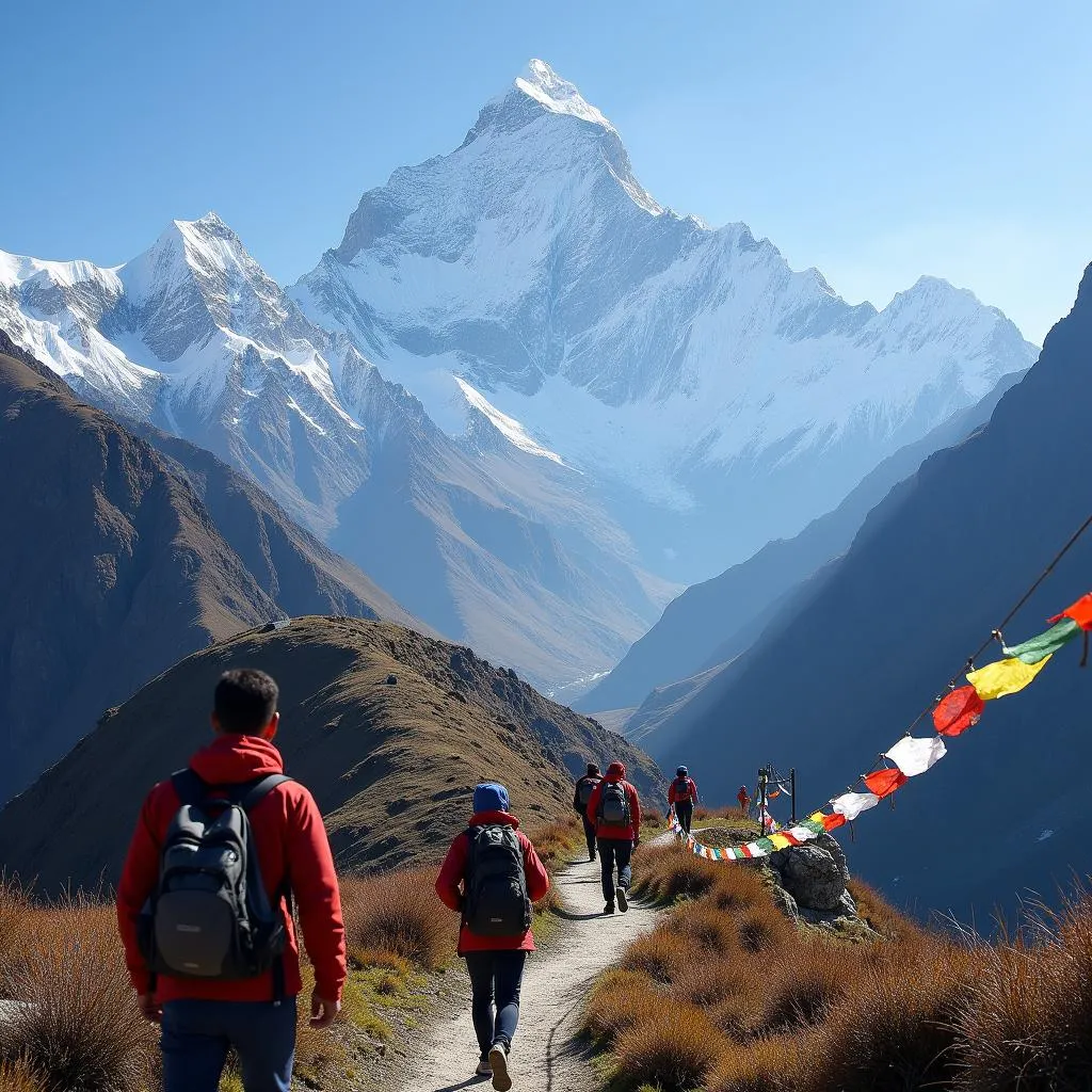 Trekking to Annapurna Base Camp