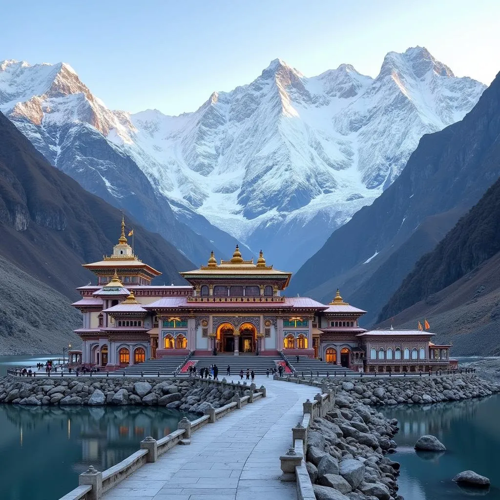 Badrinath Temple in Serene Surroundings