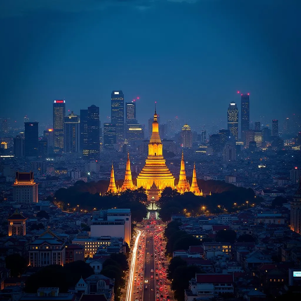 Bangkok Cityscape at Night