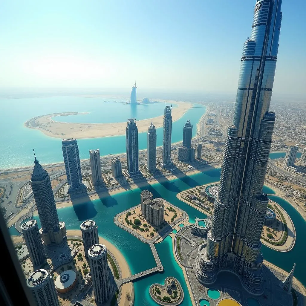 Breathtaking view from Burj Khalifa observation deck