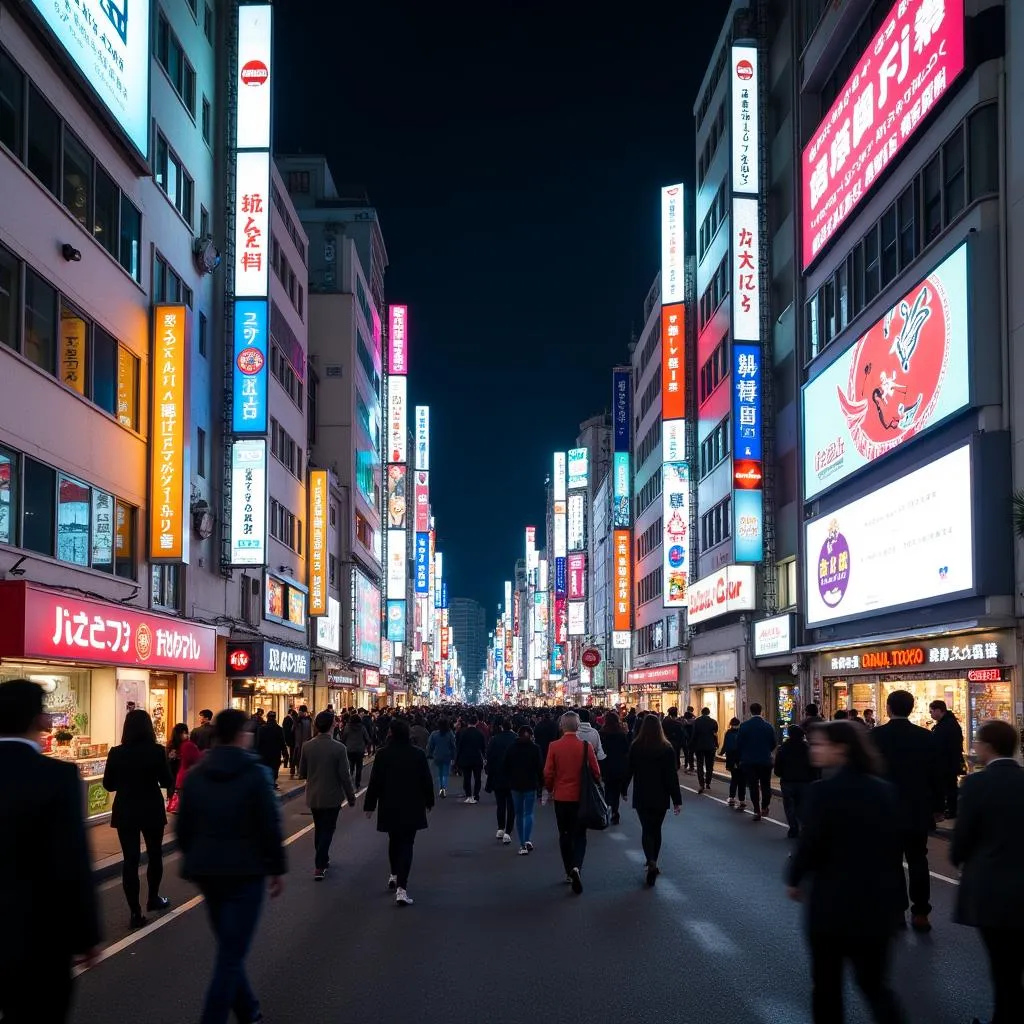 Vibrant Tokyo Street Scene