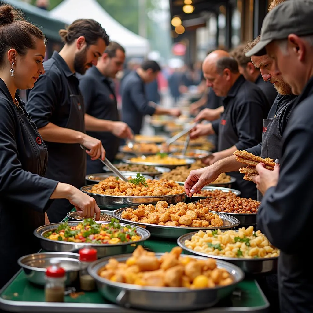 Street food vendors at Camden Market London