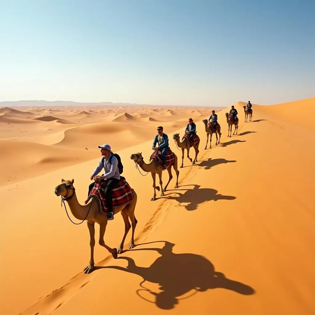 Camel Trekking in the Sahara Desert