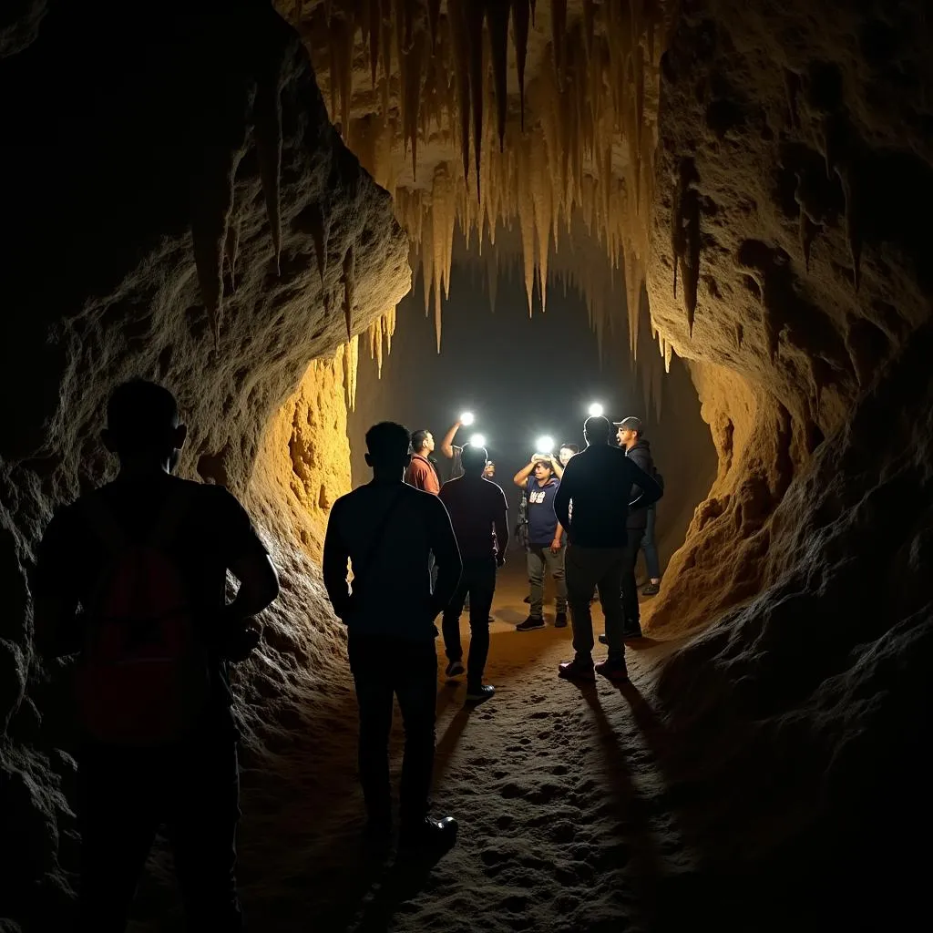 Exploring the ancient caves near Hyderabad