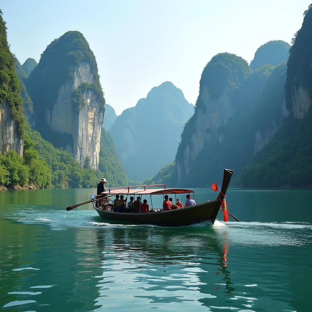 Cheow Lan Lake Long-Tail Boat