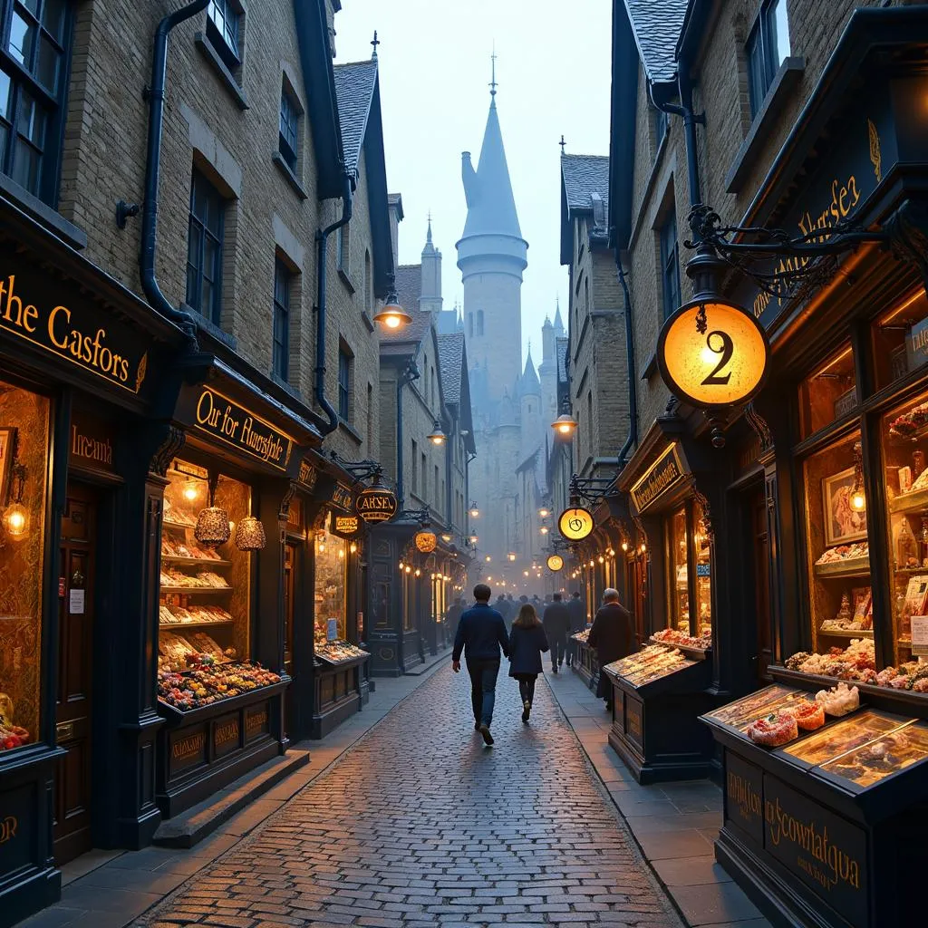 Diagon Alley set at Warner Bros. Studio Tour London