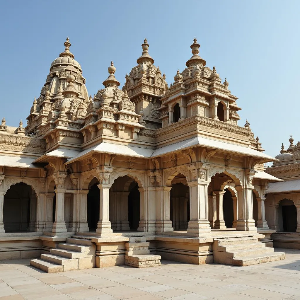 Dilwara Temples with intricate marble carvings