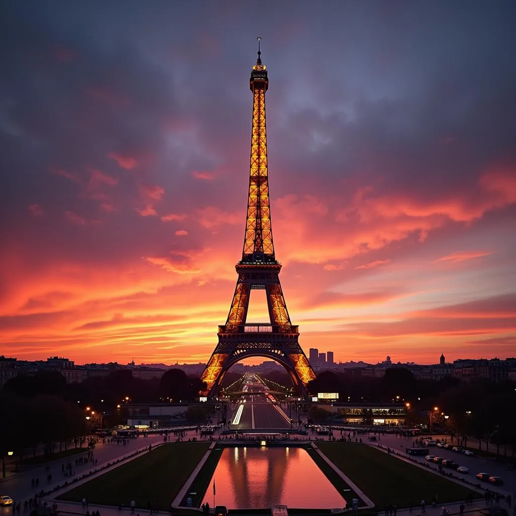 Eiffel Tower at Sunset