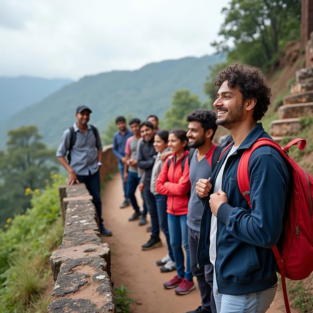 Tourists exploring Mahabaleshwar attractions with Swami Tours