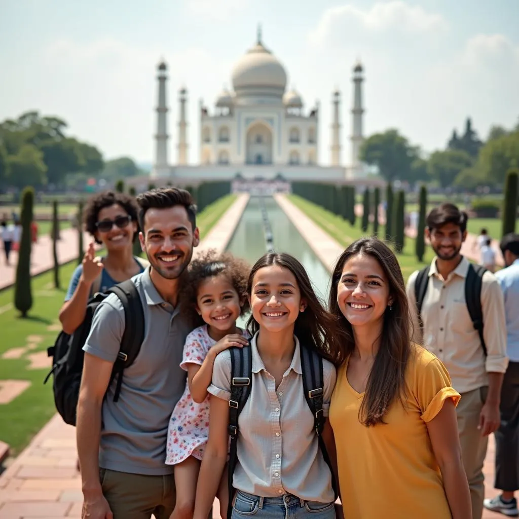 Happy Family Exploring an International Destination with a Mumbai Tour Operator