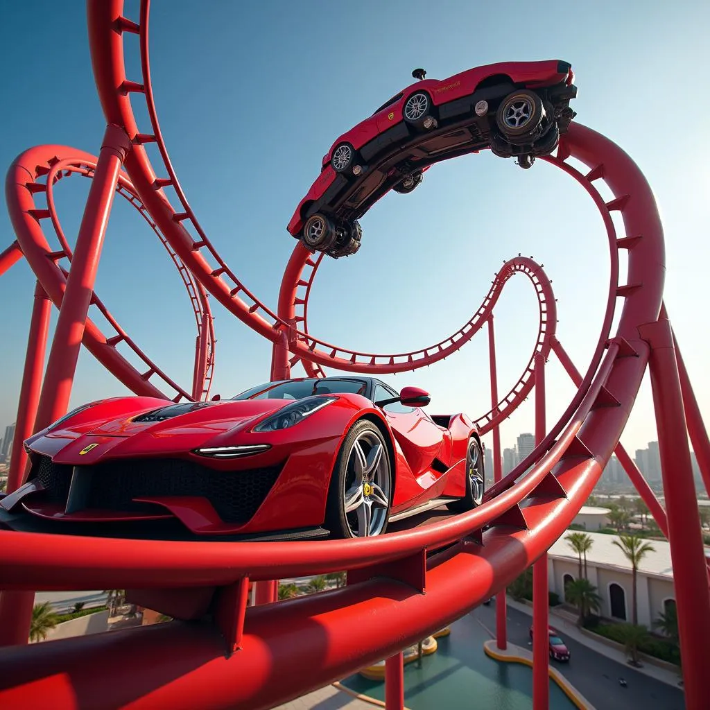 Rollercoaster at Ferrari World