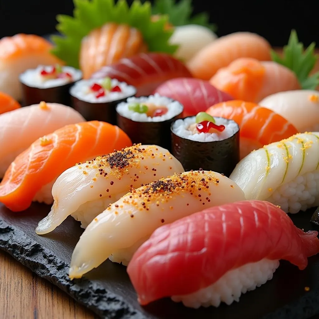 Assortment of Fresh Sushi