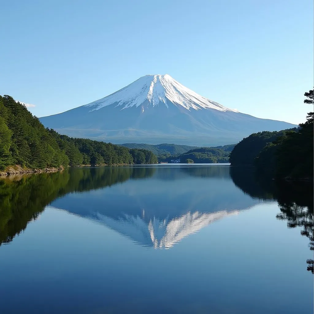 Mount Fuji Reflected in a Serene Lake