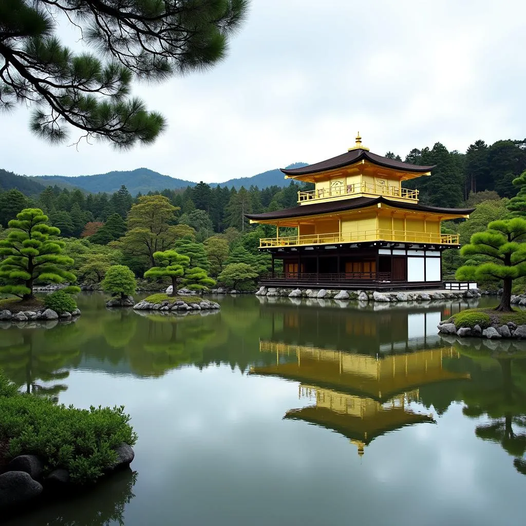 Golden Pavilions Kyoto Tranquil Japanese Garden