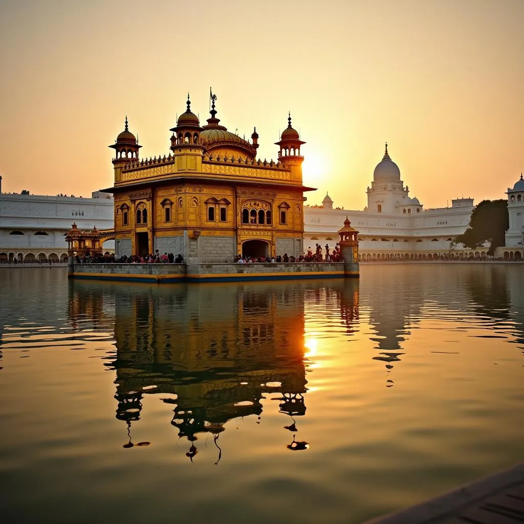 Golden Temple at Sunset