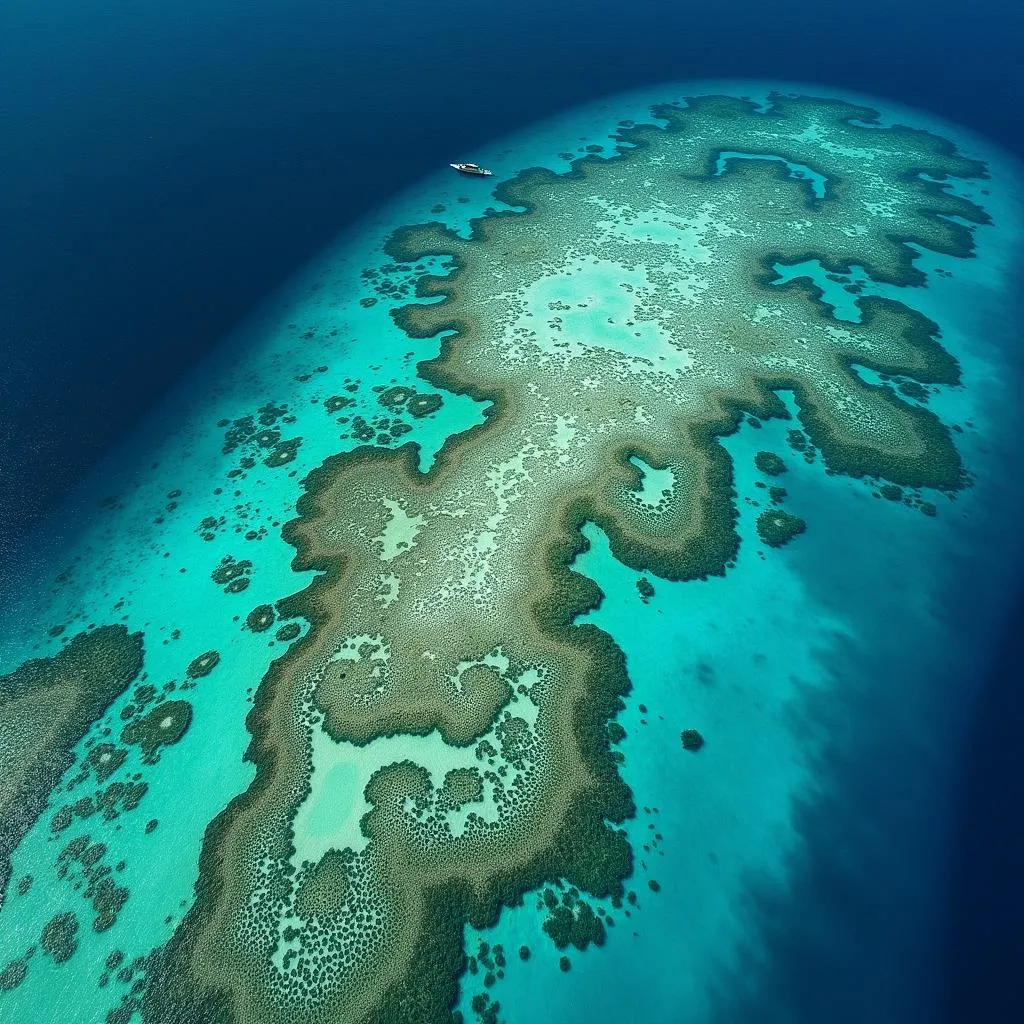 Aerial View of the Great Barrier Reef