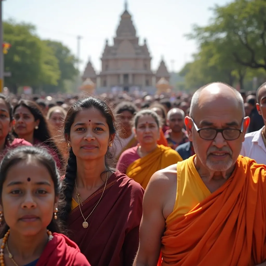 Pilgrims Embarking on a Spiritual Journey