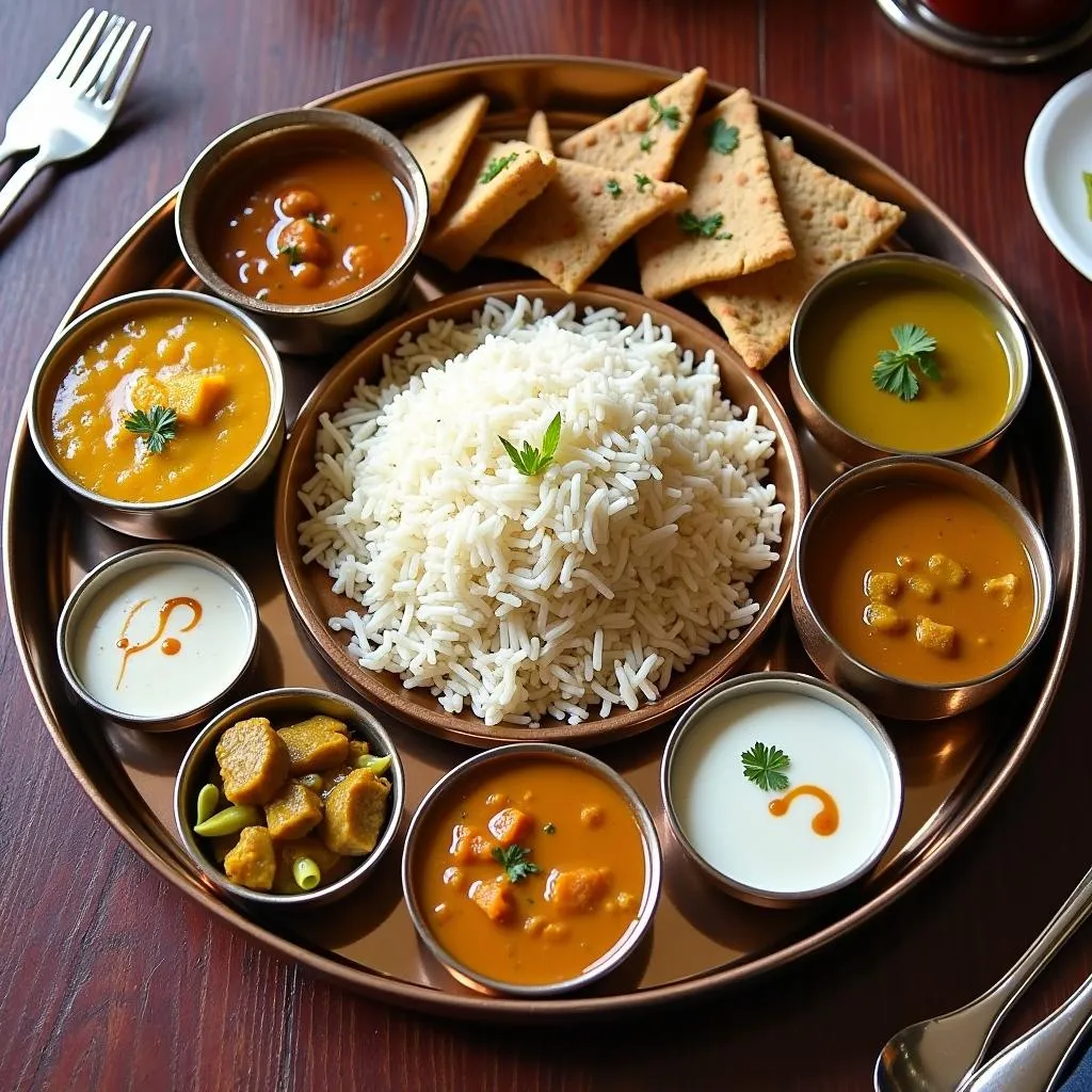 Gujarati Thali Vegetarian Feast