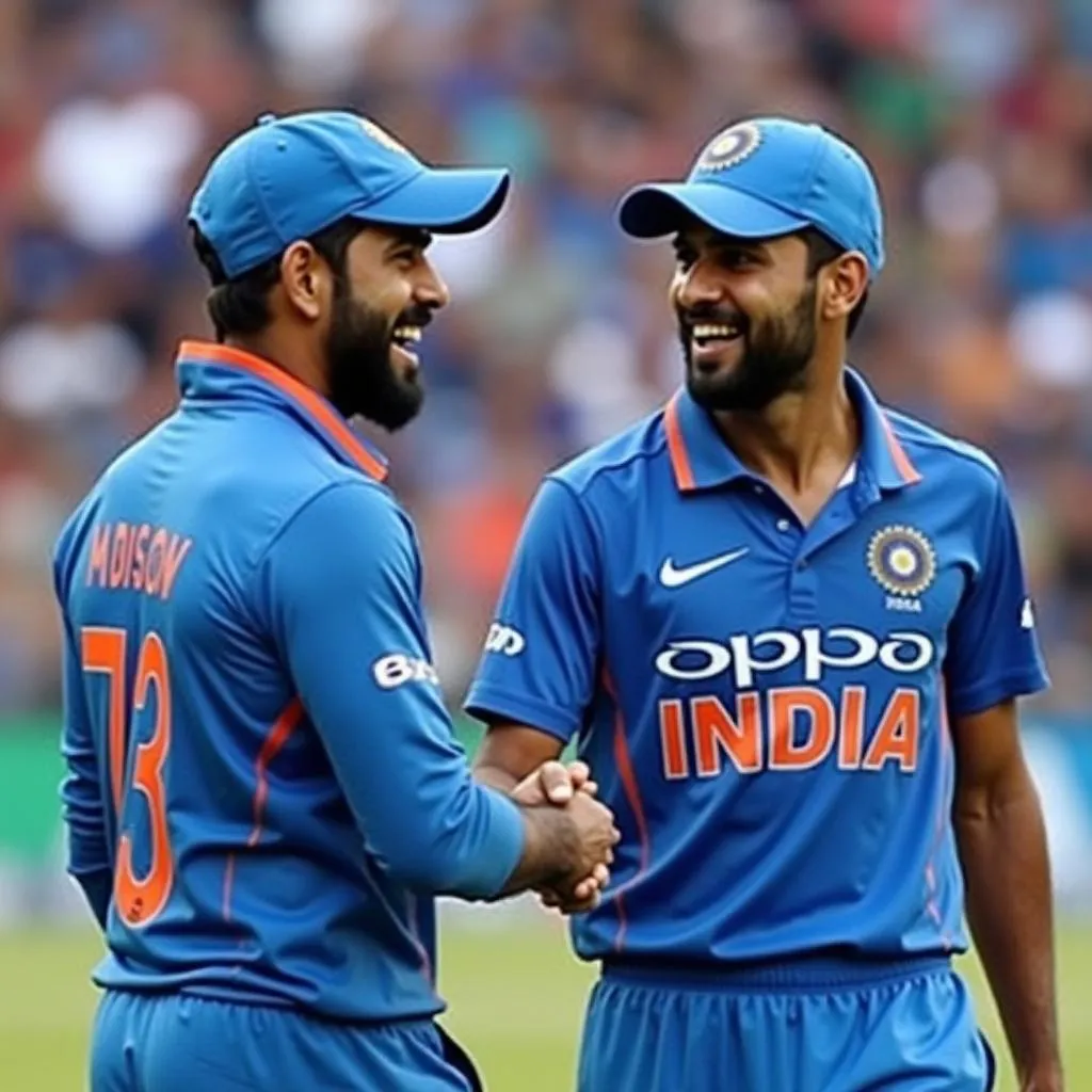 India and Afghanistan players shake hands after a thrilling Asia Cup encounter