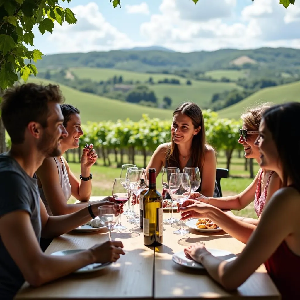 Wine tasting experience in Italian vineyard