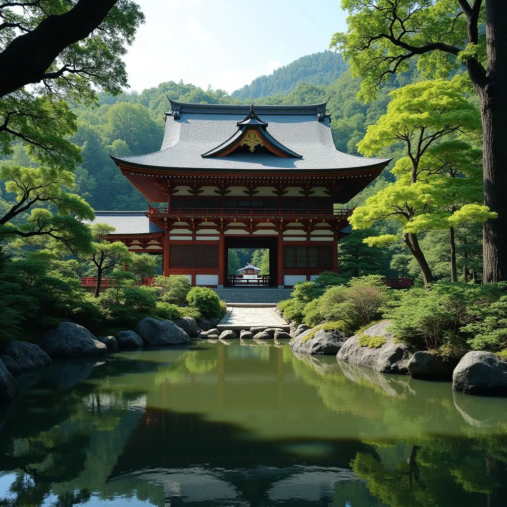 Ancient temple in Kyoto, Japan