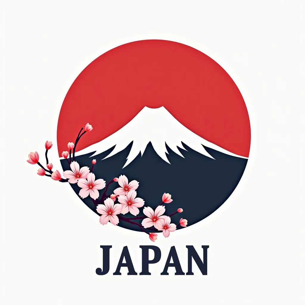 Mount Fuji and cherry blossom logo