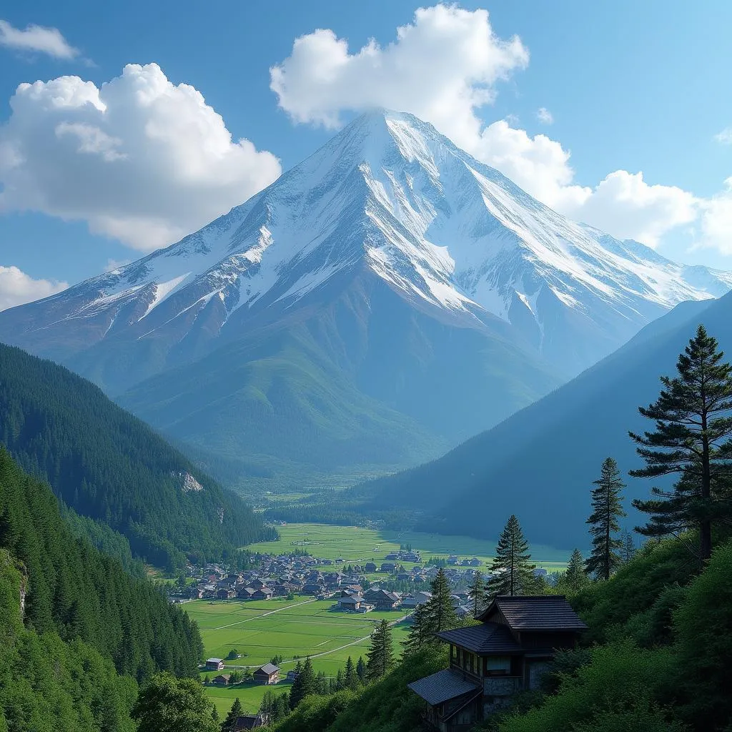 Japanese Alps Mountain Range