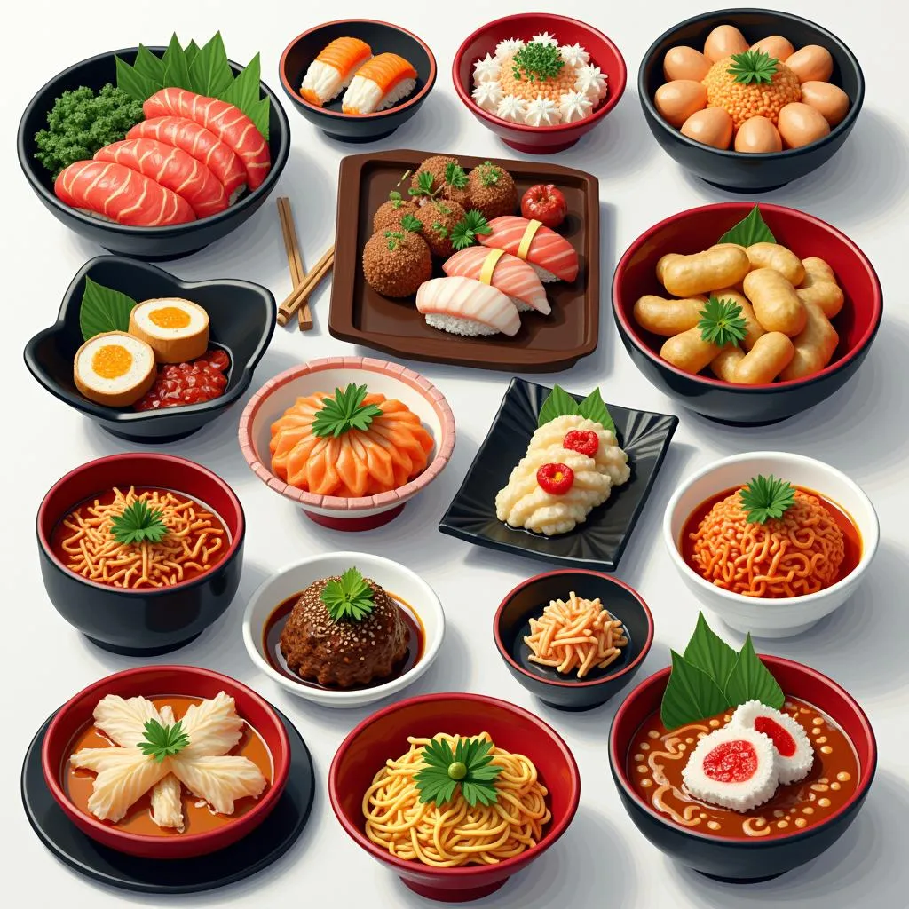 A Delectable Spread of Japanese Cuisine