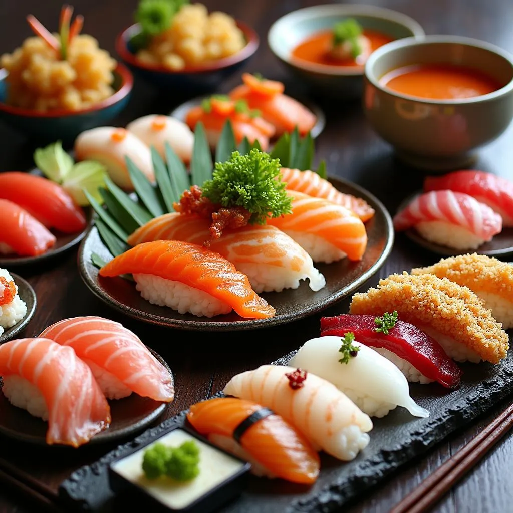 Exquisite Japanese Food Spread