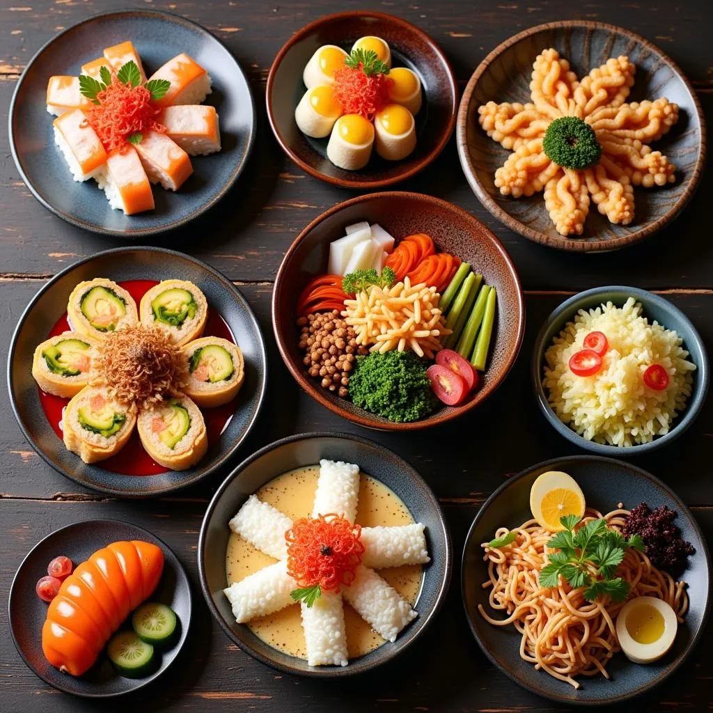 A Delectable Spread of Japanese Cuisine