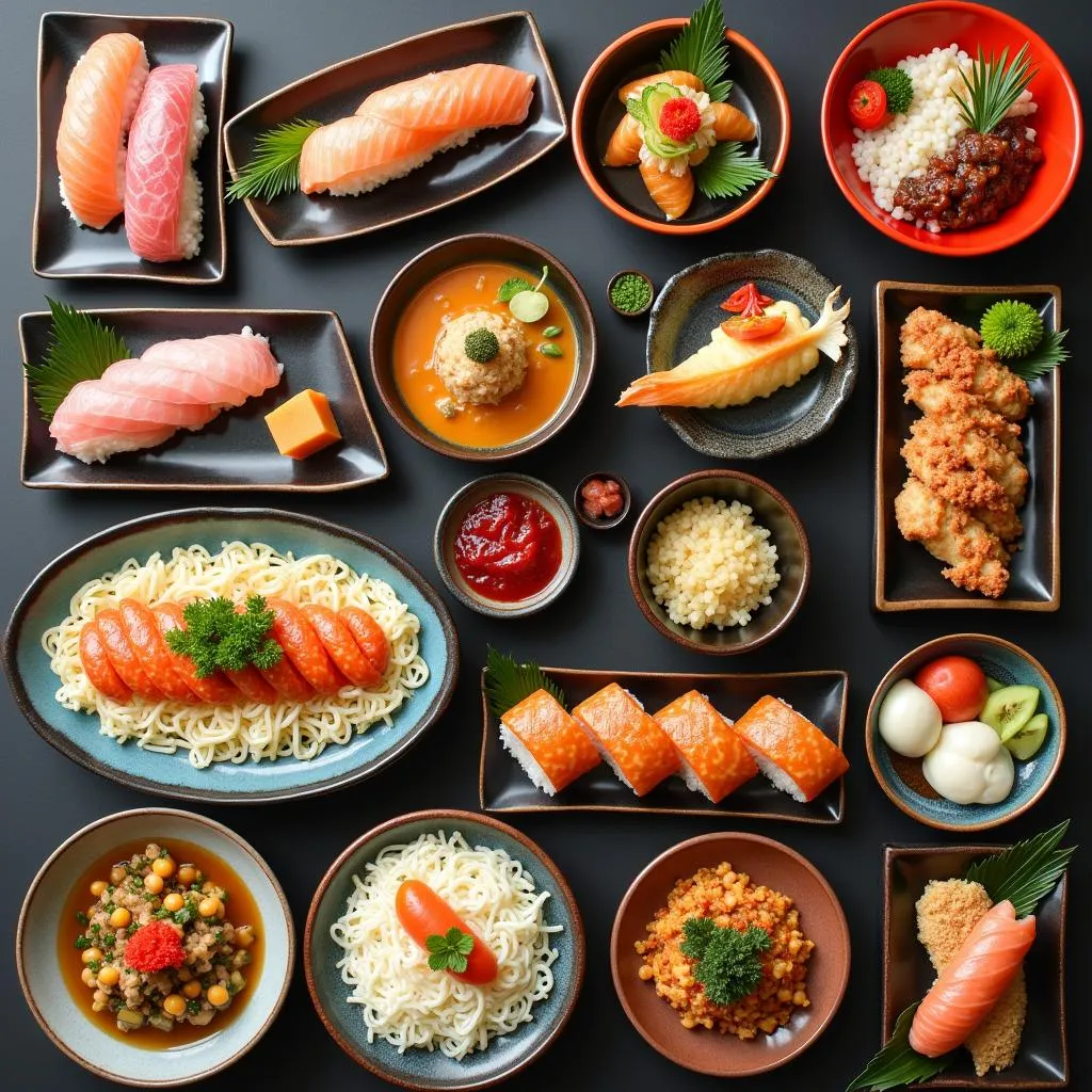 Exquisite Spread of Japanese Cuisine