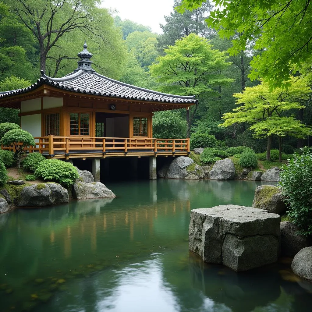 Serene Japanese Garden in Kyoto