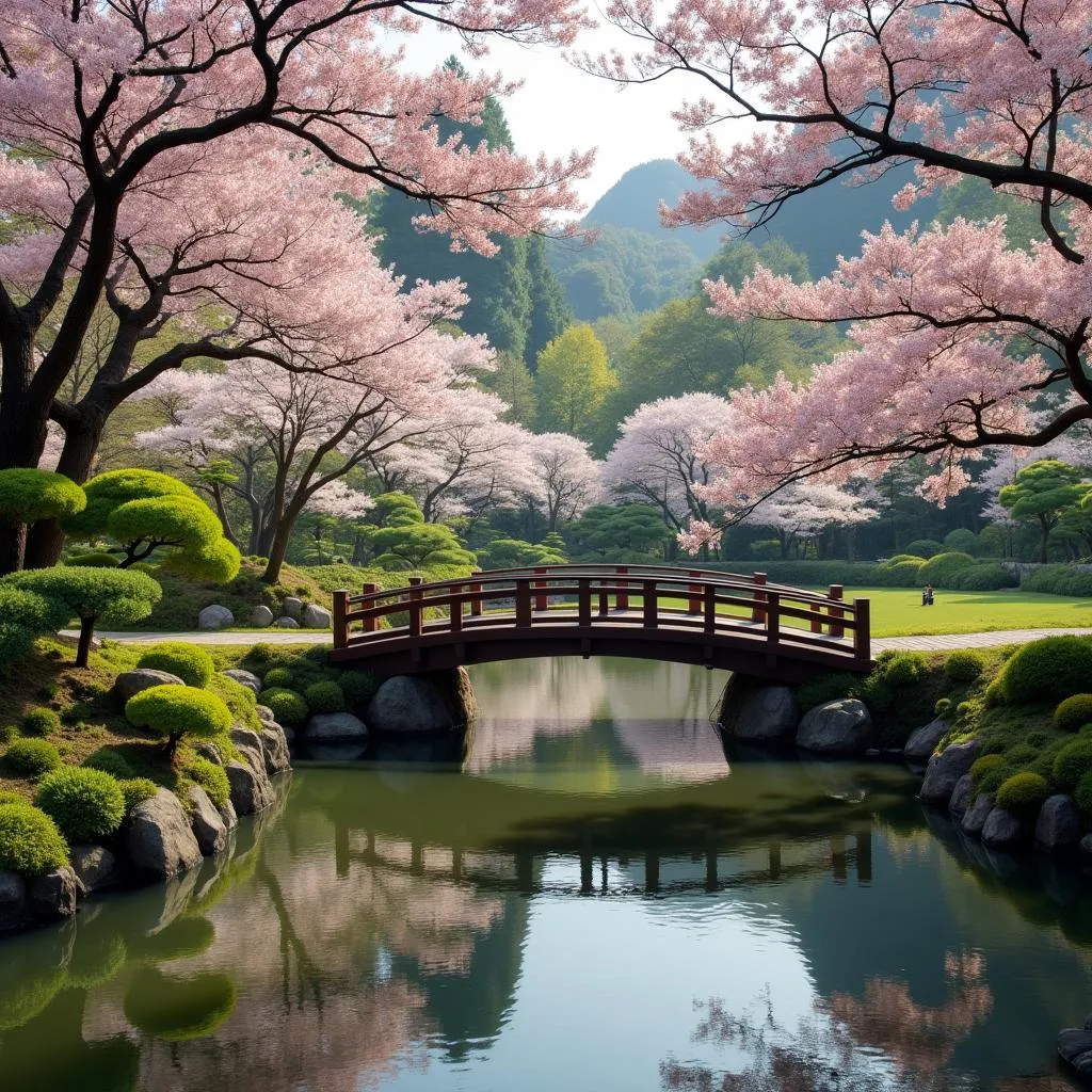 Tranquil Japanese Garden in Kyoto