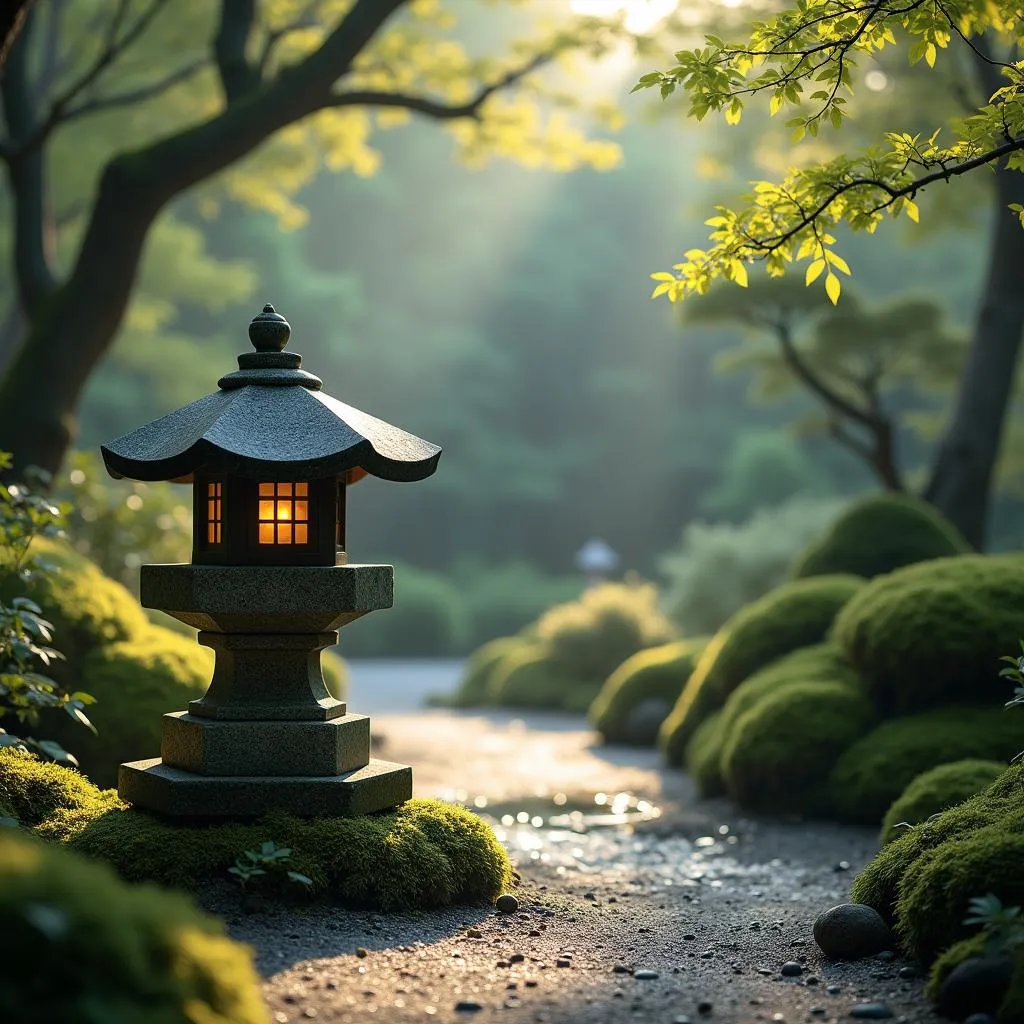 Peaceful Japanese Garden for Meditation