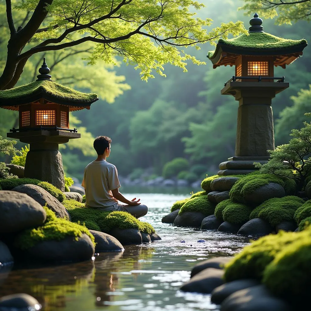 Tranquil Japanese Garden for Meditation