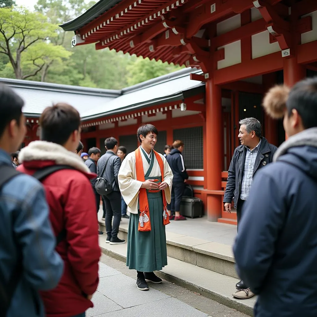 Local Guide Explaining Japanese Culture