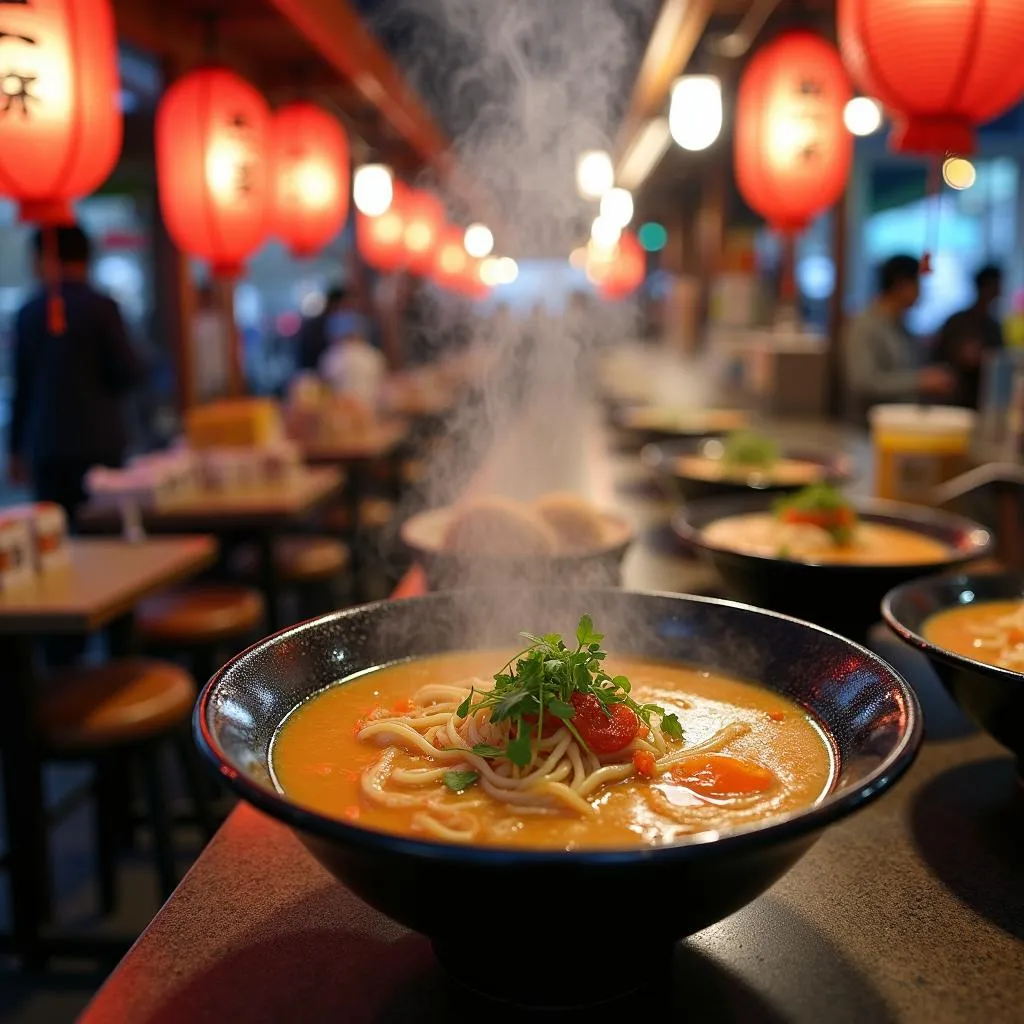 Aromatic Ramen at a Japanese Street Food Stall