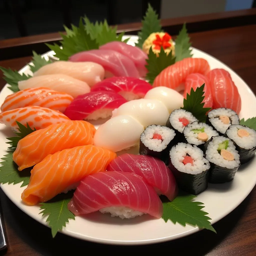 Traditional Japanese Sushi Platter