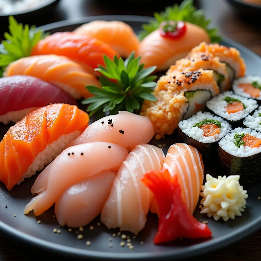 Assortment of Japanese Sushi