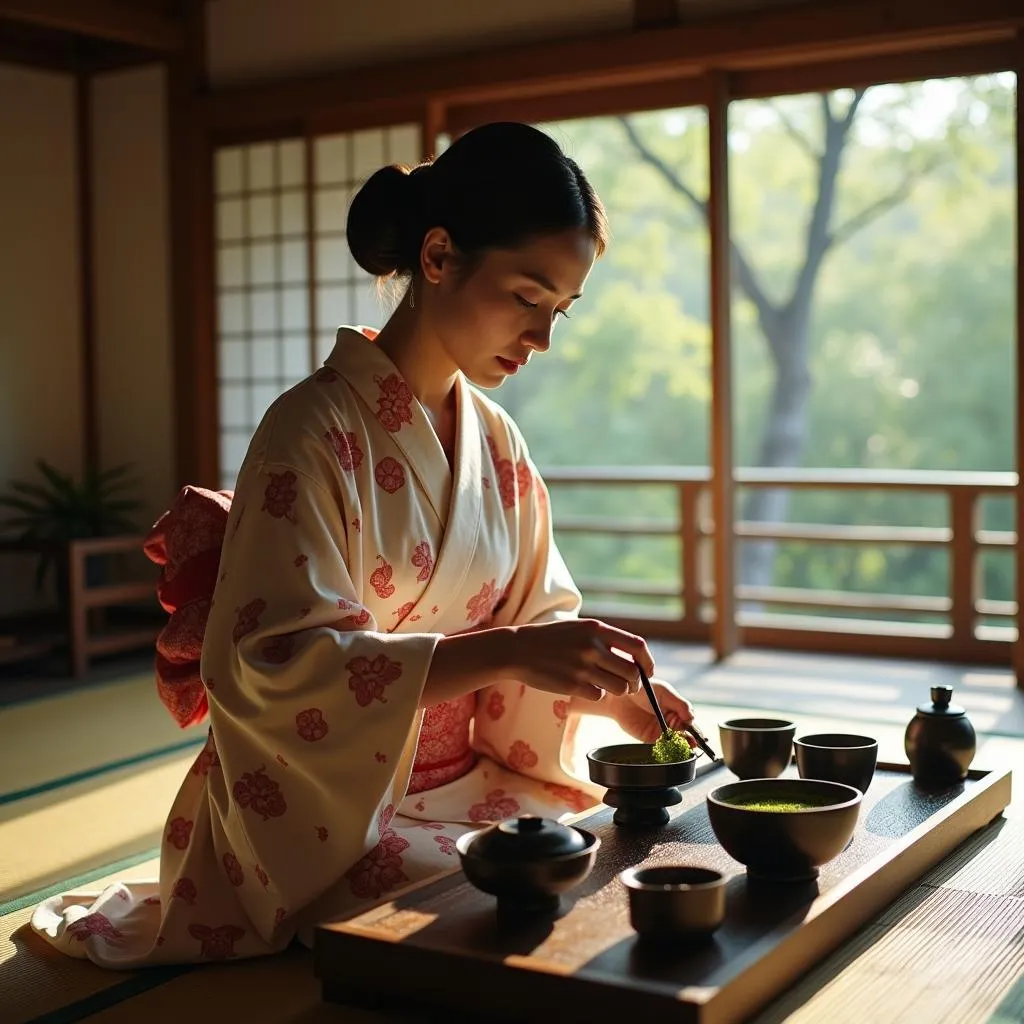 Traditional Japanese Tea Ceremony in Kyoto